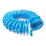 Mangueira Espiral 6mm X 10 Metros Tubo Pu Azul Ar Comprimido