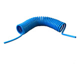 Mangueira Espiral 8mm X 10 Metros Tubo Pu Azul Ar Comprimido