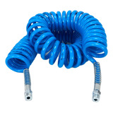 Mangueira Espiral Pu Azul 8mmx 7 Metros P Ar Comprimido