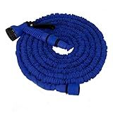 Mangueira Extensível Até 1500cm Com Esguicho - Flexibilidade E Controle Preciso Para Irrigação -Azul-
