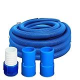 Mangueira Flutuante Para Piscina 10 Metros- Kit Completo Com Adaptador E 3 Ponteiras- Mangueira Flexível De Água Para Aspiração E Limpeza De Piscinas-8 METROS -38MM--