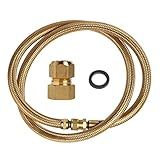 Mangueira Gás Encanado 1 2m Flexível De Tomback NBR 14177 Adaptador Para Fogão Ou Forno
