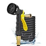 Mangueira Lava Rápido Carro Expansível Flexível Elástica Irrigação Jardim Jardinagem 7M Preto