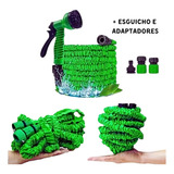 Mangueira Mágica Até 60 Metros Retrátil Flexível Reforçada Expansível Com Esguicho 7 Jatos Aletronix Cor Aleatorio