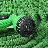 Mangueira Mágica De Jardim Expansível 15 Metros - Verde - Super Resistente- Compacta E Leve Com 7 Jatos De Alta Pressão - Versátil Para Jardim- Quintal E Limpeza