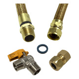 Mangueira Malha De Cobre 1 5m Kit Instalação Fogão Cooktop
