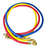 Mangueira Manômetro Manifold R410 90cm Comprimento Kit 3 Pçs