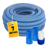 Mangueira Para Piscina Limpeza P Aspirador Com 7m Ponta