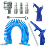 Mangueira Pu Espiral 10m 8mm Passa Ar Encher Pneu Compressor Evotek Ferramentas