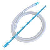 Mangueira Silicone Slim Anti Chamas Piteira Aluminio Barata Cor Azul Branco