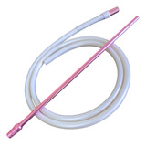Mangueira Silicone Slim Anti Chamas Piteira Aluminio Barata Cor Rose Branco