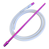 Mangueira Silicone Slim Anti Chamas Piteira Aluminio Barata Cor Roxo Branco