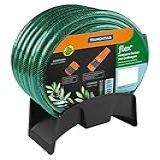 Mangueira Tramontina Flex Para Jardim 25 M Com Engates Rosqueados Esguicho E Suporte Mural