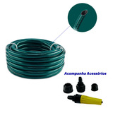 Mangueira Trançada 30m Slim Verde Engate esguicho Force Line