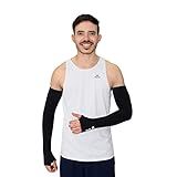 Manguito Esportivo Longo Pro HC Com Cobertura Da Mão Muvin Proteção Solar UV50 Costura Flat E Refletivo Par Mangote Elástico E Slicone Na Barra Poliamida Proteção Conforto GG Preto