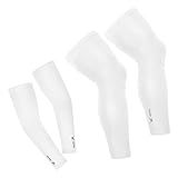 Manguito Longo Elástico Pro FPS UV 50 Pernito Muvin Mangote Proteção Solar Refletivo Tecido Tecnologia Dry Elástico Na Barra Se Ajusta Ao Corpo Sem Apertar Conforto Ciclismo P Branco 