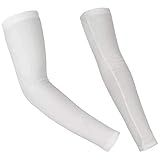 Manguito Protetor Mangas Mangote Proteção Solar Para Braços Ciclismo Motoqueiro Branco