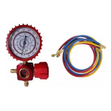 Manifold 1 Via Alta R410 R407c R134a R22 2 Mangueiras