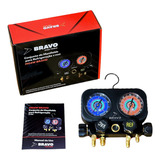 Manifold 4 Vias Bravo Mg4w R134a R22 R32 R410a Sem Mangueira