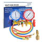 Manifold Ar Condicionado R22 r410a r404 3 Mangueiras 90cm