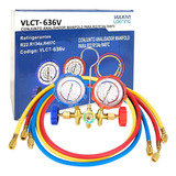 Manifold Completo R134 R22 R404 3 Mangueiras Refrigeração