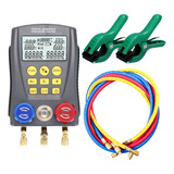 Manifold Digital Refrigeração Ac R134a R12 R22 R404 Completo