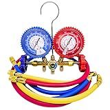 Manifold Manômetro R134 Com Mangueiras E Kit De Engates Rápidos Ar Condicionado