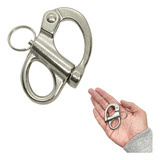 Manilha Aço Inox Mosquetão Engate Rápido 70mm 7cm Cap 500kg