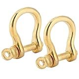 Manilha De âncora De Latão Conector De Gancho De Chaveiro Em Forma De D Com Acabamento Dourado Sem Ferrugem 2 Conjuntos De 10 Mm Para Correntes E Cordas De Fio