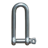Manilha Reta Longa Em Aço Inox 316 Polido 12mm Com Pino