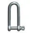 Manilha Reta Longa Em Aço Inox 316 Polido 12mm Com Pino 