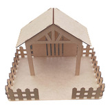 Manjedoura De Madeira Mdf Natal Casinha Presépio Decoração