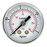 Manômetro Cromado Rosca 1 8 Npt 2bar Diâmetro 41mm Aço Carb 