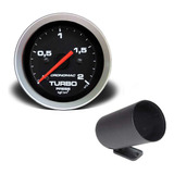 Manômetro Cronomac Pressão Do Turbo 2kg Sport Copo 52mm