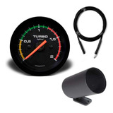 Manômetro Cronomac Turbo 2kg Preto C Faixa Kit 2 5m Copo