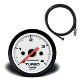 Manômetro Cronomac Turbo 4 Kg Branco   Kit Instalação 1 8m