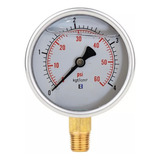 Manômetro De Pressão Com Glicerina 0 A 4 Bar 0 A 60 Psi