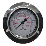Manômetro De Pressão Painel Glicerina Inox 250 Bar 63mm