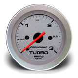 Manômetro De Pressão Turbo Mecânico 52mm 3kg Racing Cronomac