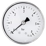 Manômetro Manômetro Combustível Manômetro Água Combustível Ar Manômetro 14 NPT Back Mount 06 Bar Manômetros