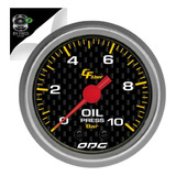 Manômetro Odg Carbon Oil 10 Bar 52mm