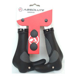 Manopla Absolute Eg3 Bar End Preto E Cinza Emborrachada Mtb