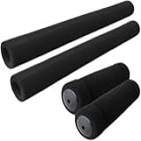 Manopla Beach Para Guidão De Bicicleta E Moto Espuma Confortável Jogo Com 4 Peças Preto Universal