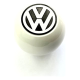 Manopla Câmbio Logo Vw Branca Fusca kombi adesivo Brinde