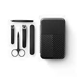 MANSCAPED Shears 3 0 Kit De Limpeza De Unhas Masculinas De 5 Peças Conjunto De Manicure Com Unha E Cortadores De Unha Lima De Unha Pinça De Ponta Inclinada Tesoura De Cutícula Caso De Viagem