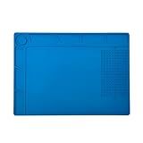 Manta Antiestática De Silicone 32x23cm Para Manutenção Eletrônicos Reparo Placas PCB Bancada Solda Isolante Térmica Resistência Calor Antiestática Profissional Oficina Técnica