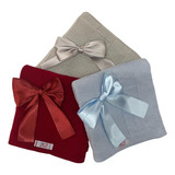 Manta Bebê Tricot Maternidade Trico Luxo Laço Promoção