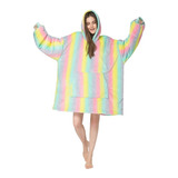 Manta Casaco Pijama Cobertor Com Mangas