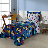 Manta Coberta Infantil Solteiro Disney Minnie Mickey Princes Cor Mickey Pop