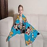Manta Cobertor Fleece De Sofá Estampa Mickey Infantil Disney Cor MICKEY Azul Bebê 